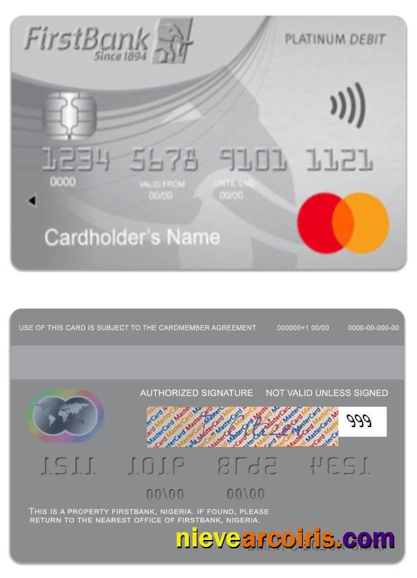 Nigeria FirstBank platinum debit mastercard